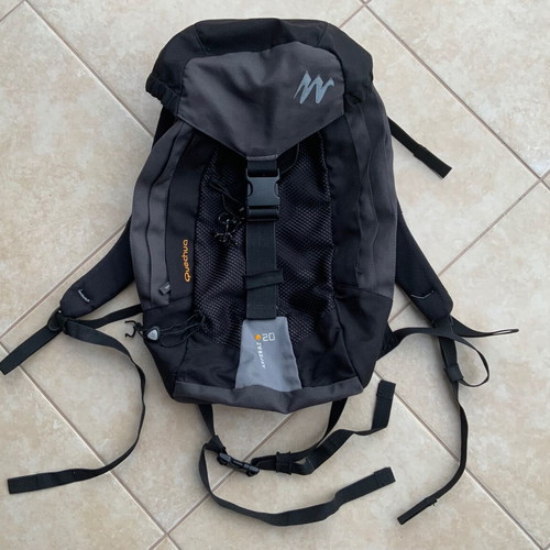 Backpack Quechua black, used, waterproof and durable