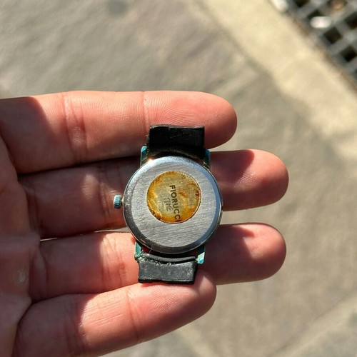 Vintage Fiorucci Time Quartz watch 90s neon black for repair