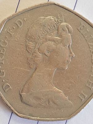Commemorative 50 Pence UK 1973 Coin like new
