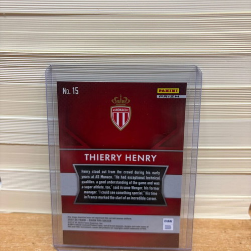 Thierry Henry 2025-26 Panini Prizm FIFA 2015 Flashback Silver card new