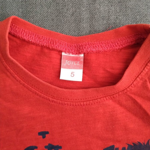 Joyce short-sleeve T-shirt for 5-year-old boy, red