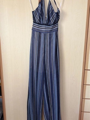Wecoss one-piece jumpsuit new, size S, white and blue