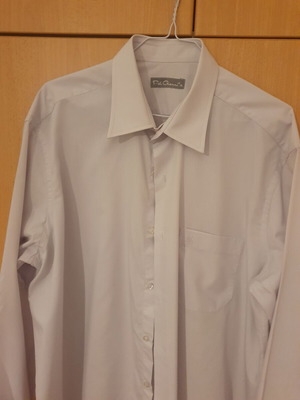 Poli Gianni light gray men's dress shirt XL like new