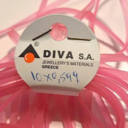 Silicone ribbon pink like new, 8.5 meters