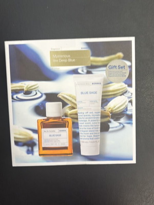 Korres Blue Sage Eau de Toilette 50ml and After Shave 125ml gift set new