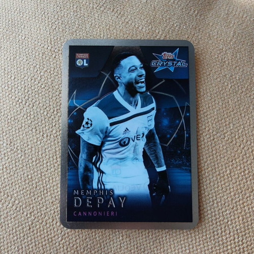 Memphis Depay Lyon 2018-19 Topps Crystal UCL Cannonieri card used