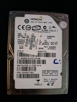 Hitachi hdd 2.5 250Gb