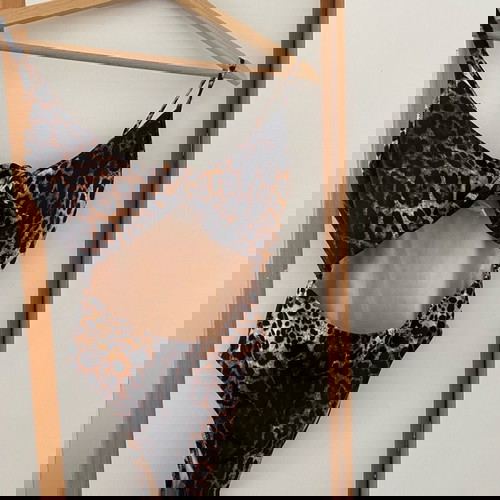 Цял бански RockClub с животински принт, нов, размер Medium