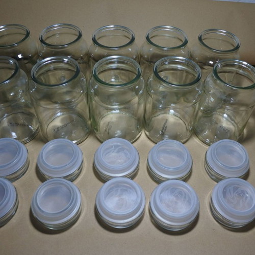 Glass jars used 200ml, set of 10 pieces