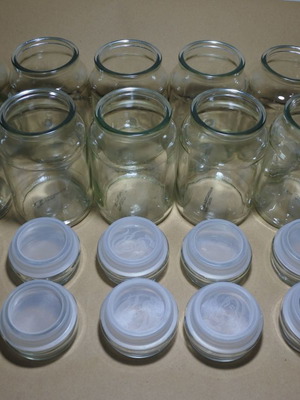Βαζάκια γυάλινα μεταχειρισμένα 200ml, σετ 10 τεμαχίων