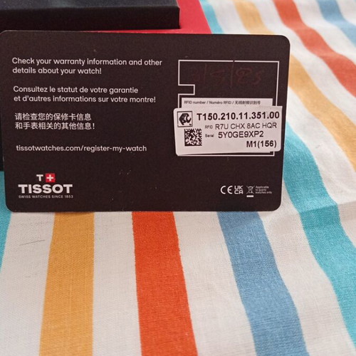 Tissot watch new with light blue dial and steel bracelet