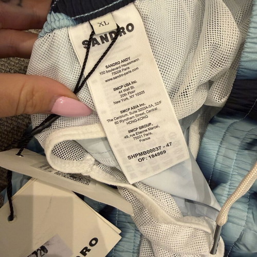 Sandro men's swim shorts XL new with tags blue turquoise