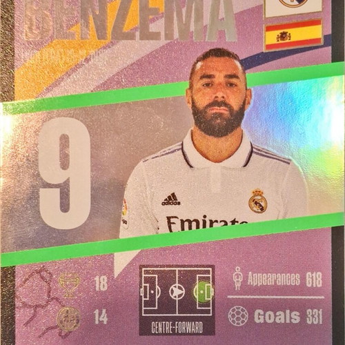Panini Top Class Benzema Winner like new