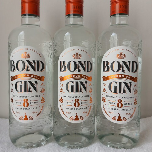 Bond gin 3 bottles 700ml 40% new