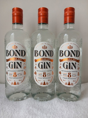 Bond gin 3 bottles 700ml 40% new