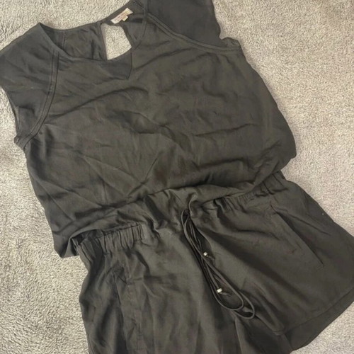 River Island Black One-Piece Shorts Romper like new, size S 36