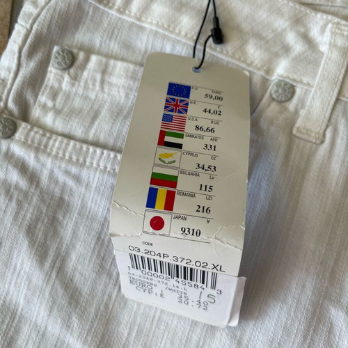 Rebecca Blu white denim pants new, size XL