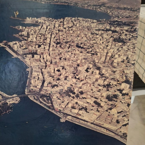 Vintage αεροφωτογραφία μεταχειρισμένη, Χαλκίδα 50x40