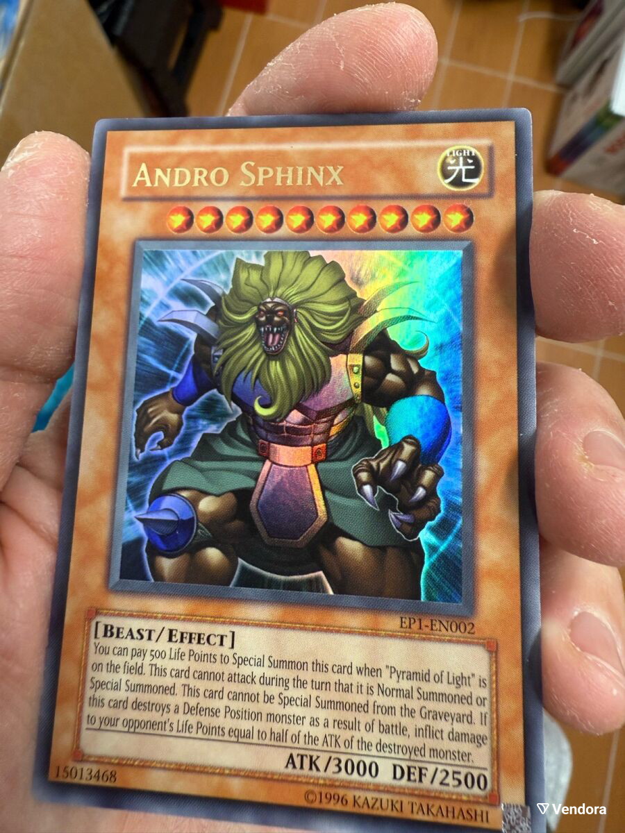 andro sphinx yugioh card Yu-Gi-Oh Andro Sphinx gold card like new - € 7,00