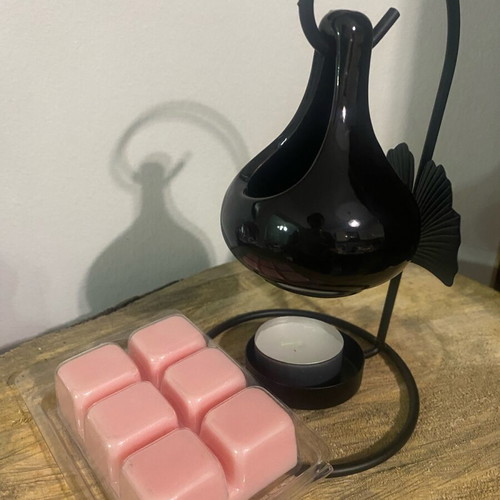 Wax melts handmade soy wax with rose scent and burner