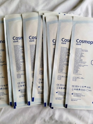Cosmopor E adhesive dressings pack of 15, new, 25cm x 10cm