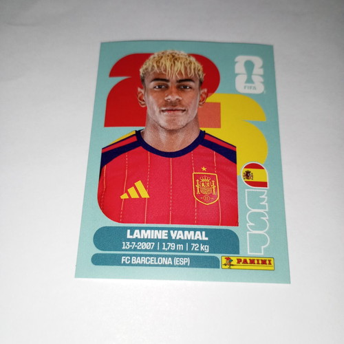 Lamine Yamal ESP 15 Panini FIFA World Cup 2026 sticker new in toploader