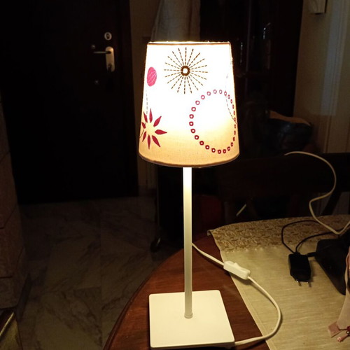 Metal table lamp like new, height 0.46 m