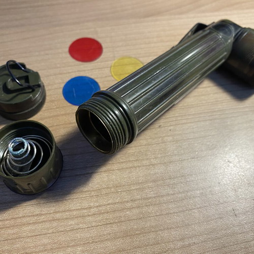 Military Style Flashlight used with Color Changing Lenses
