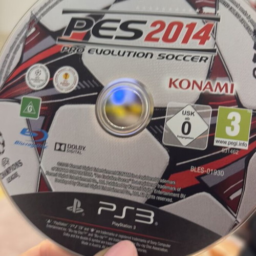 PES 2014 game for PlayStation 3 used, football pegi 3