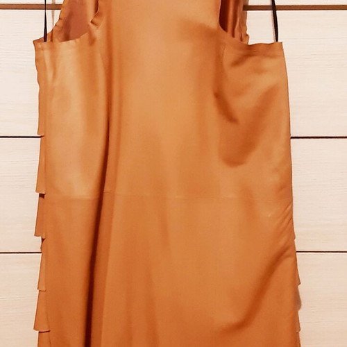 Zara Dress Medium/Large genuine leather brown, brand new