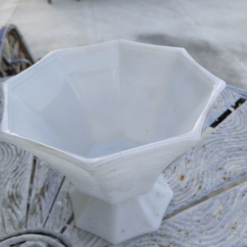 Vintage Milk Glass Bowl Set with Grape Motif used