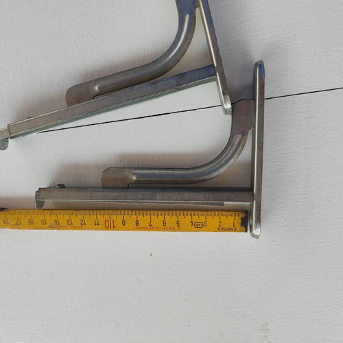 Extendable metal shelf brackets, 4 pieces, two sizes