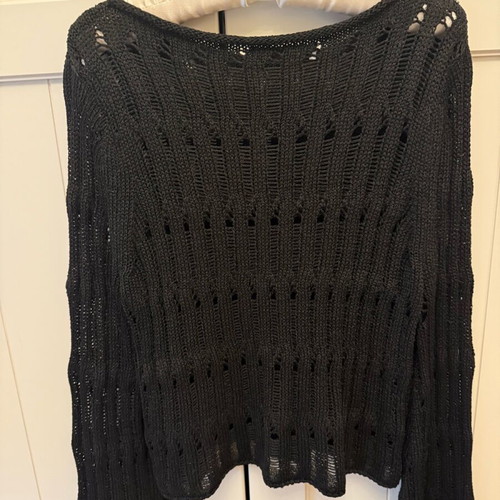 Zara Black Open-Knit Top Like New, Size S