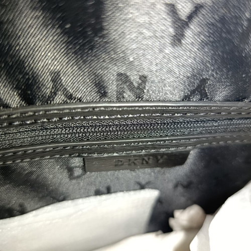 DKNY shoulder bag new, saffiano leather and canvas, brown