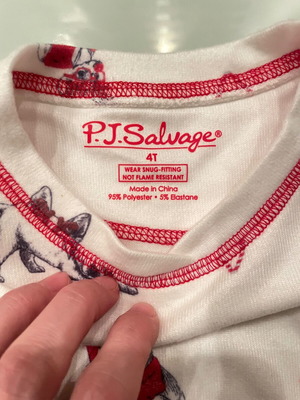 P.J. Salvage Christmas pajamas new, set of 4, USA