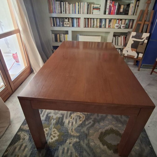 Extendable Solid Walnut Dining Table used, 10-12 seats