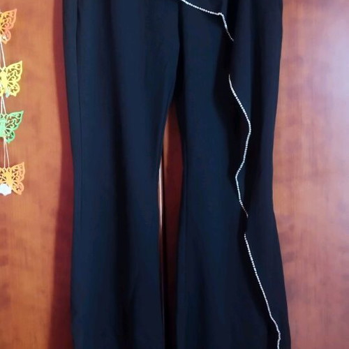 Black flare pants with strass Shein new, size L