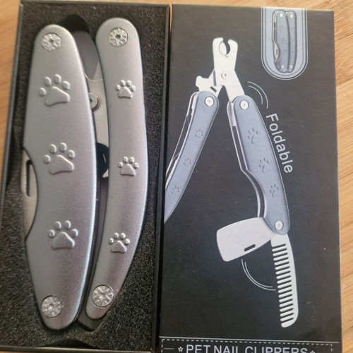 Foldable pet nail clipper new, multifunctional, stainless steel