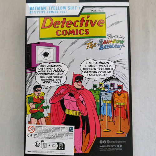 Batman Yellow Suit DC Multiverse McFarlane Toys Platinum Chase Edition new