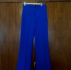 Υφασμάτινο Παντελόνι μπλε Zara Xs