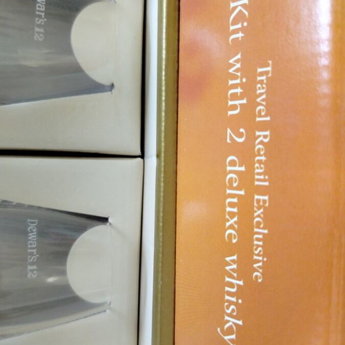 Dewar's collectible glasses in original packaging
