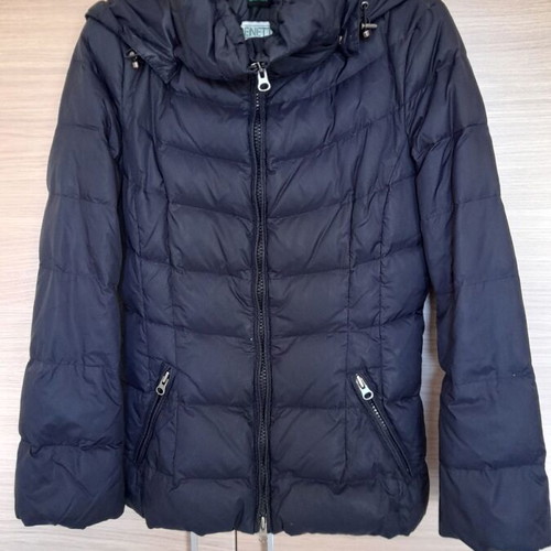Benetton dark blue down jacket used