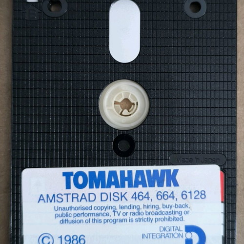 Tomahawk (Digital Integration) Amstrad Disk like new