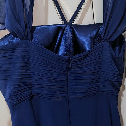Evening dress blue, like new, sizes M to XL