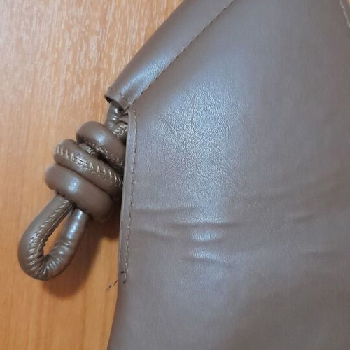 Shoulder bag large brown hobo made of soft faux leather used