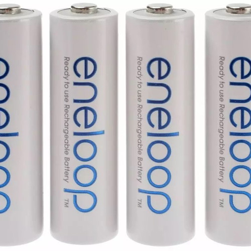 Eneloop AA rechargeable batteries used, pack of 7