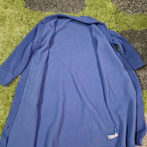 Marks & Spencer blue midaxi women fleece trench jacket like new, size S