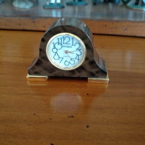 Miniature vintage 1920s Napoleon Hat mantel clock