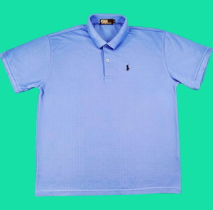 Ralph Lauren t-shirt Large κοντομάνικη μπλούζα γαλάζια τύπου Polo