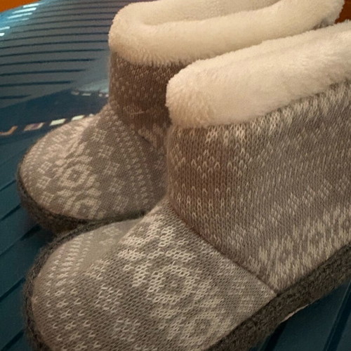 Baby winter shoes like new gray white with lining